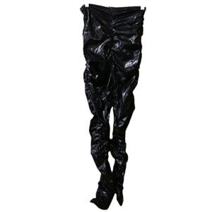 Shein Black Liquid Booty Scrunch Leggings High Shine Stretch Y2K Activewear